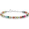 SIUMAL Bracciale Uomo Boho in Acciaio Inossidabile, Bracciale con Perline da Uomo, Gioielli Regalo per Marito, Padre e Amici
