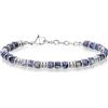 SIUMAL Bracciale Uomo Boho in Acciaio Inossidabile, Bracciale con Perline da Uomo, Gioielli Regalo per Marito, Padre e Amici