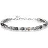 SIUMAL Bracciale Uomo Boho in Acciaio Inossidabile, Bracciale con Perline da Uomo, Gioielli Regalo per Marito, Padre e Amici