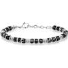 SIUMAL Bracciale Uomo Boho in Acciaio Inossidabile, Bracciale con Perline da Uomo, Gioielli Regalo per Marito, Padre e Amici