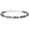 SIUMAL Bracciale Uomo Boho in Acciaio Inossidabile, Bracciale con Perline da Uomo, Gioielli Regalo per Marito, Padre e Amici
