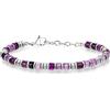 SIUMAL Bracciale Uomo Boho in Acciaio Inossidabile, Bracciale con Perline da Uomo, Gioielli Regalo per Marito, Padre e Amici