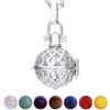 Morella Collana Donna Acciaio Inossidabile 70 cm con Ciondolo Infinito e 7 Sfere con Pietre preziose Gemme minerali in Un Sacchetto di Velluto