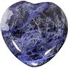 Morella Portafortuna a forma di cuore gemma pietre preziose Sodalita africana 3 cm in un sacchetto di velluto