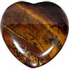 Morella Portafortuna a forma di cuore gemma pietre preziose Occhio di tigre 3 cm in un sacchetto di velluto