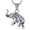 DonDon Collana Uomo 52 cm e Elefante Portafortuna in Acciaio Inox e Sacchetto di Velluto