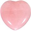 Morella Portafortuna a forma di cuore gemma pietre preziose Quarzo rosa 3 cm in un sacchetto di velluto
