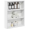 vidaXL Armadio da bagno a muro con lo scaffale Bianco 40 x 10 x 50 cm, Mobile bagno moderno, ripiano rettangolare, storage funzionale, soluzione salvaspazio, design elegante