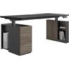 FLEXISPOT Scrivania Regolabile in Altezza 120x60 cm Elettrica Premium con Mobile Laterale Modulare, Stile Elegante per Ufficio Direzionale e Studio Professionale, con Cassetti e Vano PC Fisso