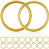 WATIIFUFU 18 Pezzi Braccialetti in Silicone Oro Brillantezza, Leggeri e Comodi da Indossare, Set di Bracciali alla Moda per Donna e Ragazza, Accessori Versatili per Ogni Occasione