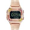Philipp Plein Orologio digitale al quarzo Hyper Shock, oro rosa, Bracciale