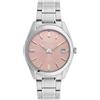 Seiko Orologio da uomo, al quarzo, analogico, cinturino in acciaio inossidabile, SUR523P1, quadrante rosa, cinturino, Quadrante rosa, Bracciale
