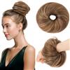 Benehair Elastici Capelli Donna Extension Capelli Veri Umani Coda Extension Chignon Finto per Capello Lisci Naturali 25g, Marrone Medio & Biondo Scuro #4P27