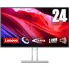 Lenovo L24-45 Monitor IPS 24 Full HD, 144Hz, 1ms, HDMI e VGA, Altoparlanti integrati, Ideale per Gaming, Studio e Home Office, VESA 100x100mm, AMD FreeSync, Inclinazione Regolabile