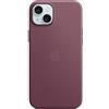 Apple Custodia MagSafe in tessuto FineWoven per iPhone 15 Plus - Gelso