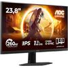 AOC Gaming Monitor 24G4ZRE 23.8 pollici, 1920x1080, FHD, 260Hz, Fast IPS Panel, 0.3ms MPRT, (HDMI2x 2.0 DP 1x 1.4) Adaptive Sync, HDR10, G-Sync Compatible, Nero