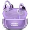 DUCOCUB Cuffie Bluetooth 5.4, Auricolari Open Ear Cuffie Clip-On, 48 Ore Cuffiette Conduzione Ossea, DNN Noise Cancelling, Comfort Adattivo, Audio Immersivo, Auricolari Bluetooth con 4 Mic, Impermeabili IPX7