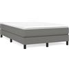 vidaXL Struttura letto senza materasso in tessuto grigio scuro 120x200 cm