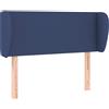 vidaXL Testiera con orecchie blu 83x23x78/88 cm in tessuto