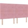 vidaXL Testiera Rosa 180 cm Velluto