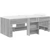 vidaXL Letto a soppalco per bambini, colore Sonoma grigio, dimensioni 80 x 200 cm, realizzato in legno composito