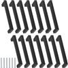 SINJEUN 14 Pezzi Maniglie per Mobili da Cucina in Acciaio Inossidabile Nero, Distanza Fori 128 mm, 140 x 12 mm, per Armadi e Cassetti