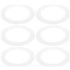 PATIKIL 4 ID 5.5 OD Anello di Finitura in Plastica, 6 Pz Anelli di Finitura per Luci a Soffitto Copertura Circolare Opaca per Illuminazione, Opaco Traslucido Bianco