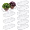 Juexica 10 sottovasi rettangolari in plastica per piante, ovali, per davanzali e finestre (30,5 x 15,2 cm)