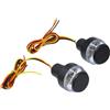 LIJHGFFA frecce moto Per Manubrio Da 22 Mm Indicatore Direzione Laterale Bianco Giallo/rosso/blu Impugnatura Indicatore Direzione Del Manubrio Della Motocicletta mini moto(White to Red)