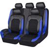 JsjjQf 9 Pezzi Auto Set Coprisedili per Ford Focus 3 2010 2011 2012 2013 2014 2015 2016 2017 2018, Pelle Fodere Coprisedili Coprisedili Anteriori e Posteriori Traspirante Accessori,Blue