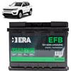 Generico Batteria 60Ah EFB per Jeep Compass 1.3 T-GDI PHEV benzina 2016+