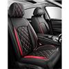 Generic Coprisedili Auto Universale Per MG ZS Hybrid+ Luxury 2024 2025 2026, Copri Sedile Auto Impermeabile,Pelle PU Morbida Con Tessuto Intrecciato,Comfort(Black red)