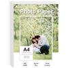 Ainiv 50 Fogli Carta Fotografica Lucida per Getto d'inchiostro A4, 200 g/m², ad Asciugatura Rapida e Impermeabile, Compatibile con Stampanti a Getto d'inchiostro HP, Canon, Epson