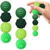 EduPlayte 8 Palline Magnetiche Fidget Toys - Sfere Magnetiche Antistress, Per Adulti E Bambini, Con Degradazione E Adhd, Set Di Sfere Magnetiche Sensoriali ,In Silicone(Geometrice, Verde)