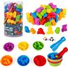 Comius Sharp Giochi Montessori 2 3 4 Anni, Montessori Giocattolo Educativo, Gioco Combinazione di Colori, Giocattoli Impilare Abilità Matematiche e Classificazione (Animali da Fattoria)