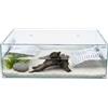 Aqpet Tortuga 80 Tartarughiera In Vetro Con Coperchio E Isola Per Tartarughe D'acqua 78L