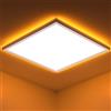 OUILA Plafoniera LED Soffitto, 24W 2400LM Lampada da Soffitto LED Moderno, 1800K Luce Notturna, 3000K-6500K Dimmerabile Plafoniere, IP44 Plafoniera per Bagno Soggiorno Camera Cucina Ufficio Balcone