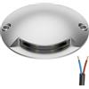 ledscom.de Luce di terra a LED, segnavia RUNDA per esterni, IP67, alluminio, rotonda, Ø 70 mm, bianco caldo