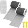 AMANDELIZABE 2 filtri di scarico per doccia, 10 cm x 10 m, per scarico dei capelli, usa e getta, in rete, con spatola in plastica per canaline doccia, bagno con 10 adesivi per scarico a pavimento