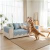 TOPCHANCES Copridivano 3 Posti Velluto Seta Ghiacciata,2026 Universale Copridivani,Copri Divani Antiscivolo,Ghiacciato e Fresco,Antigraffio Gatto,Soft Sofa Seat Cover Lavabili(Blu 90×160cm,1Pc)