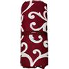 SalGiu Telo Arredo Copritutto Fantasia Ghirigori Gran Foulard Multiuso in Cotone Matrimoniale 240x260 cm (Bordeaux)