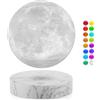 DIDWI Lampada di luna fluttuante magnetica, lampada di luna fluttuante, luce notturna, 16 colori, luna, lampada decorativa fluttuante per camera, ufficio
