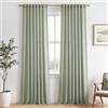 MRTREES Tende Lino Semitrasparenti per Interni Verde Salvia Camera da Letto Soggiorno Moderne 2 Pezzi 140x245 cm Tenda Salotto Bellissime Tende Cucina Porta Finestra con Passanti Nascosti
