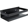 DOESS Cesto Doccia - Mensola Bagno - Organizer Bagno - Mensola Doccia - Mensola Shampoo - Senza Foratura (Nero, 20 CM)