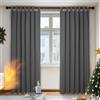 Deconovo Tende Camera da Letto Oscuranti per interni 2 Pezzi 140x145 CM, Tende Termiche Isolanti Moderne per Soggiorno, con Passanti, Grigio Scuro