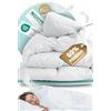 BEFA NATUR - prodotto in Germania, piumino 135x200 cm con 60% piumino e 40% piume, coperta per tutte le stagioni, adatta per allergici (Nomite), certificata ÖKO-TEX 100 Classe 1, Downpass