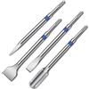 HYCHIKA BETTER TOOLS FOR BETTER LIFE HYCHIKA Set di Scalpelli SDS Plus - 4 Pezzi (40mm Piatto, 25mm Canale, 20mm Piastrelle e Punta) per Piastrelle, Calcestruzzo, Pietra