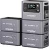 AFERIY 10,24 kWh Generatore Elettrico, 2800W con 4 Batterie Supplementari, Stazione Elettrica Portatile Capacità Espandibile, Generatore Solare per Uso Domestico/Campeggio/Interruzione di Corrente