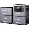 AFERIY 8192Wh Generatore Elettrico, 2800W con 3 Batterie Supplementari, Stazione Elettrica Portatile Capacità Espandibile, Generatore Solare per Uso Domestico/Campeggio/Interruzione di Corrente