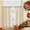 TOPICK Tende da bistrot porta finestra balcone stile country roulotte, 2 pezzi 70x90(LxA) cm Beige, corte Filtro della luce